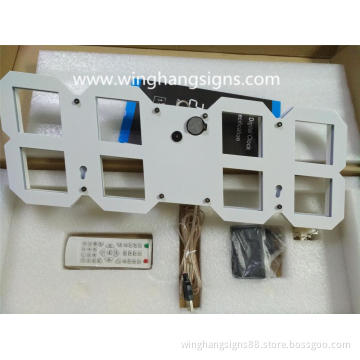 White LED 3D digital Clock 88:88:88